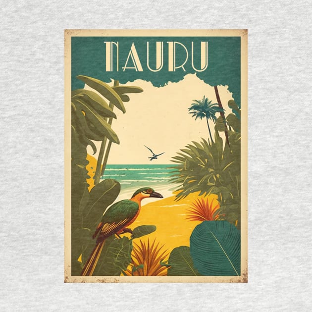 Nauru Vintage Travel Art Poster by OldTravelArt